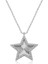 925 Ayar Gümüş Fırfır Desenli Yıldız Kadın Gümüş Kolye 1