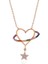 925 Ayar Gümüş Rose Kalp Yıldız Kadın Kolye 2