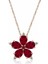 925 Ayar Gümüş Kırmızı Kamelya Çiçeği Kadın Gümüş Kolye 1