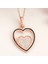 925 Ayar Gümüş Rose Kalp Kadın Kolye 1