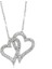 925 Ayar Gümüş Iki Kalp Kadın Gümüş Kolye 1