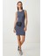 Basic Fitilli Örme Mini Elbise LUB0171 Antrasit 1