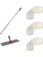 40 cm Nemli Yedek Mop Takımı, Katlanır Metal Vidalı Sap, Beyaz 1