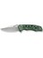 Anaaki Flipper & Thumb Hole & Button Lock Knife Green Aluminum Handle Çakı 1