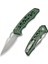 Anaaki Flipper & Thumb Hole & Button Lock Knife Green Aluminum Handle Çakı 2