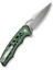 Anaaki Flipper & Thumb Hole & Button Lock Knife Green Aluminum Handle Çakı 3