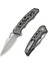 Anaaki Flipper & Thumb Hole & Button Lock Knife Gray Aluminum Handle Çakı 2