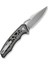Anaaki Flipper & Thumb Hole & Button Lock Knife Gray Aluminum Handle Çakı 3