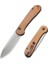 Button Lock Elementum Pocket Knife Brown Micarta Handle Çakı 2