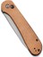 Button Lock Elementum Pocket Knife Brown Micarta Handle Çakı 5