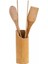 Standlı Bambu Kaşık Seti 4 Parça - Maşa - Kaşık - Spatula 3