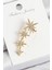 Pirinç Kutup Yıldızı Model Gold Renk Sağ Kıkırdak Küpe - EBJ250802W36983 1