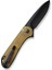 Button Lock Elementum Iı Flipper Knife Ultem Amber & Black Handle Çakı 3