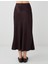Kahverengi Normal Bel Dar Kesim Uzun Saten Etek 5