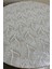 Orta Yuvarlak Salon Sehpa Örtüsü Pvc Silinebilir Modern Dantel Desenli Masa Örtüsü Bej Krem 4