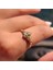 Gümüş Yüzük - Fox Love Su Yeşili Evlilik Teklifi Prenses 925 Ayar 0.50 Karat Gümüş Yüzük 2