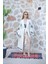 Müslin Kimono %100 Pamuklu Çift Başlı Kartal Baskılı Desenli Bornoz Kaftan Sabahlık 6