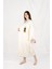 Müslin Kimono %100 Pamuklu Yaşam ve Lotus Baskılı Desenli Bornoz Kaftan Sabahlık 3