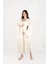Müslin Kimono %100 Pamuklu Yaşam ve Lotus Baskılı Desenli Bornoz Kaftan Sabahlık 4