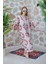 Müslin Kimono %100 Pamuklu Mandala Desenli Jakarlı Bornoz Kaftan Sabahlık 2
