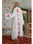 Müslin Kimono %100 Pamuklu Bohem Sembol Baskılı Desenli Bornoz Kaftan Sabahlık 7