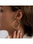 14K Altın Halka Küpe 2 mm 4.3 cm 3