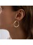 14K Altın Halka Küpe 4 mm 3.0 cm 2