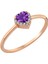 Pırlanta ve Kalp Ametist Taşlı Yüzük 0417R0233 1