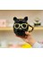 Yaratıcı Geometrik Porselen 3D Köpek Fincan Kupa Bardak Mug Kulplu Gözlüklü Havalı Dekoratif Hediyelik Eşya Özel Seri 1