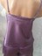 Mor Ip Askılı Yakası Dantelli Saten Üst ve Mini Şort Kadın Takım Pijama 5