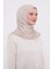 Şal Görünümlü Hazır Pratik Geçmeli Tesettür Hijab Bone - Vizon Renk 2
