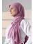 Hazır Pratik Geçmeli Likralı Penye Tesettür Şal - Gül Kurusu 1