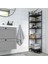 Frösjön Banyo Raf Ünitesi Çok Katlı Siyah Metal 35 x 156 cm Köşeli 6