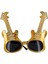 Altın Renk Rockn Roll Gitar Şekilli Parti Gözlüğü 15X15 cm 1