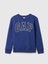 Erkek Çocuk Mavi Gap Logo Grafikli Fleece Sweatshirt 1