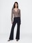 Kadın Siyah High Rise '70S Flare Jean Pantolon 1