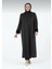 Neva Kadın Büyük Beden Astarlı Tesettür Anne Kaşe Manto 1