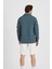 Erkek Polo Yaka Fitilli Sweatshirt Mint 5