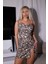 Sırt Dekolteli Leopar Fantezi Elbise 4