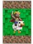 Chicken Jokey Yeşil Halı Dijital Baskılı Pamuk Dokuma Kaymaz Tabanlı Yıkanabilir Antialerjik Evcil Hayvan Dostu Minecraft Oyun Halısı 2