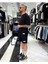 Waffle Kumaş Oversize Erkek T-Shirt & Şort Ikili Takım 8
