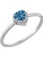ve Kalp Mavi Topaz Taşlı Amare Yüzük 0417R0338 1