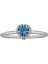 ve Kalp Mavi Topaz Taşlı Amare Yüzük 0417R0338 2