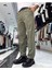 Erkek Baggy Fit Pile Detaylı Kumaş Pantolon 2