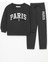Kız Çocuk Pamuklu Siyah Ballet Team Yazılı Eşofman Takımı - Sweatshirt ve Alt Üst Takım 1