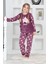 Yeni Sezon Sonbahar/kış Kız Çocuk Yıldız Desenli Polar Pijama Takımı 4100-MOR 6