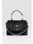 Siyah Larissa Kadın Hakiki Nubuk El ve Omuz Çantası 4