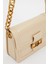 Krem Klasik Çapraz Askı Kadın Küçük Boy Çanta 3
