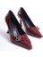 Kemerli Bordo Stiletto Ayakkabı 4