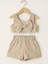 Kız Çocuk Crop Müslin Şortlu Takım 3